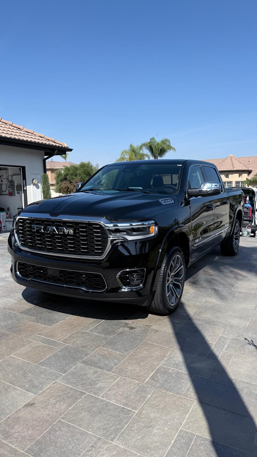 Exterior truck detailing in Riverside & San Diego County — pickup truck with a deep gloss finish and polished chrome grille